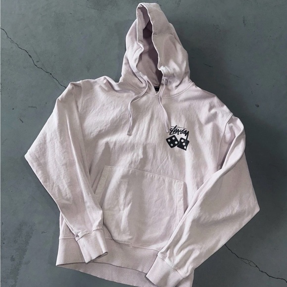Stussy Dice Pigment Dye Hoodie 'Blush' Large